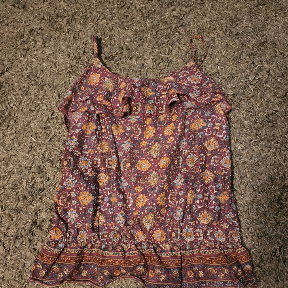Lord & Taylor Ruffled Tank Top